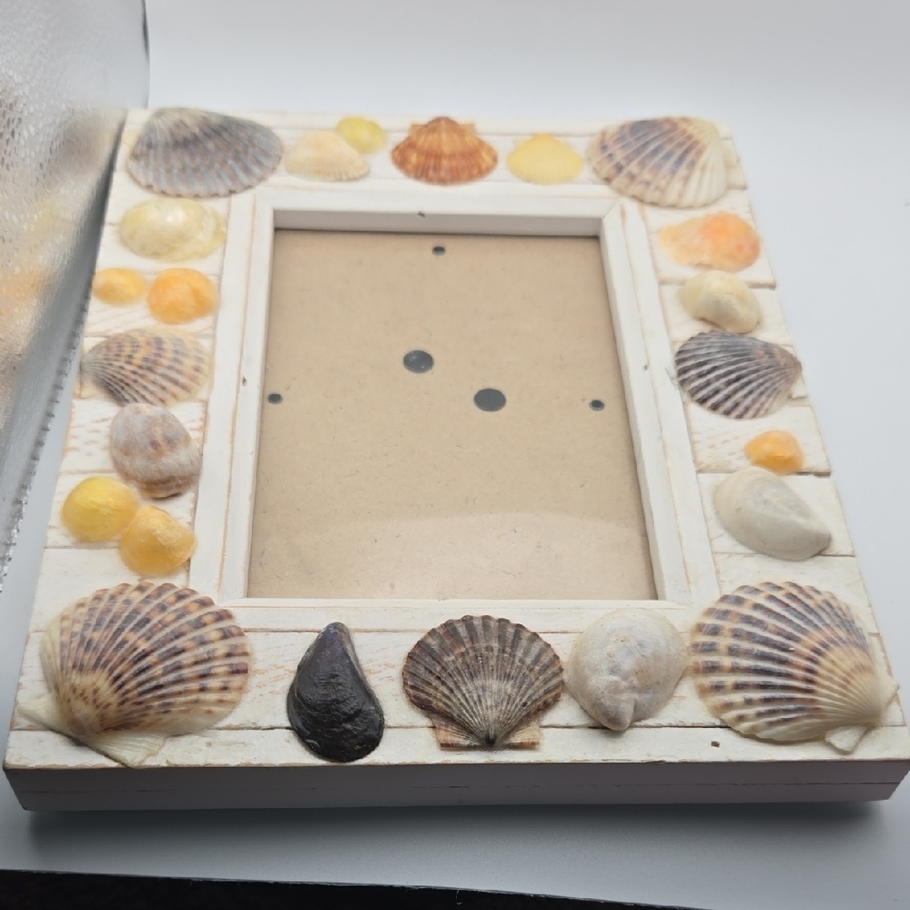 🌊 Coastal Seashell Picture Frame | Beach Ocean Nautical Decor